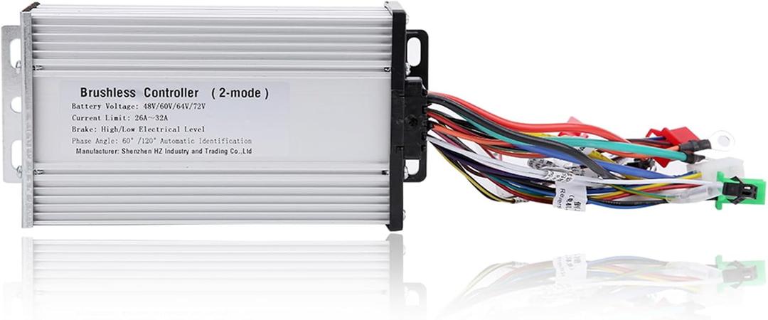 Brushless Motor Controller, Durable Aluminum Housing High Power 1000W-1500W Controller 48V-72V Voltage Range for Electric Scooter Riders Commuters Off-Road Enthusiasts Urban