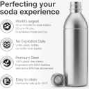 Stainless Steel Carbonating Bottle 43 oz | Compatible with Aarke Carbonator 3 (Not Pro) and SMEG Soda Makers | No Expiration | Plastic-Free | Dishwasher Safe | Replacement Bottle | 2x Steel