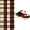 ALAZA Red Black Checkered Buffalo Plaid C Bath Towels Set 3 Piece 1 Bathroom Towels 1 Hand Towel 1 Washcloth Soft Luxury Face Towel for Beach Bathroom Decor