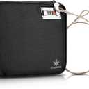 Anti-Theft Locking Beach Bag, 9x7.5-inch Portable Beach Safe for Securing Your Valuables and Phone  Black