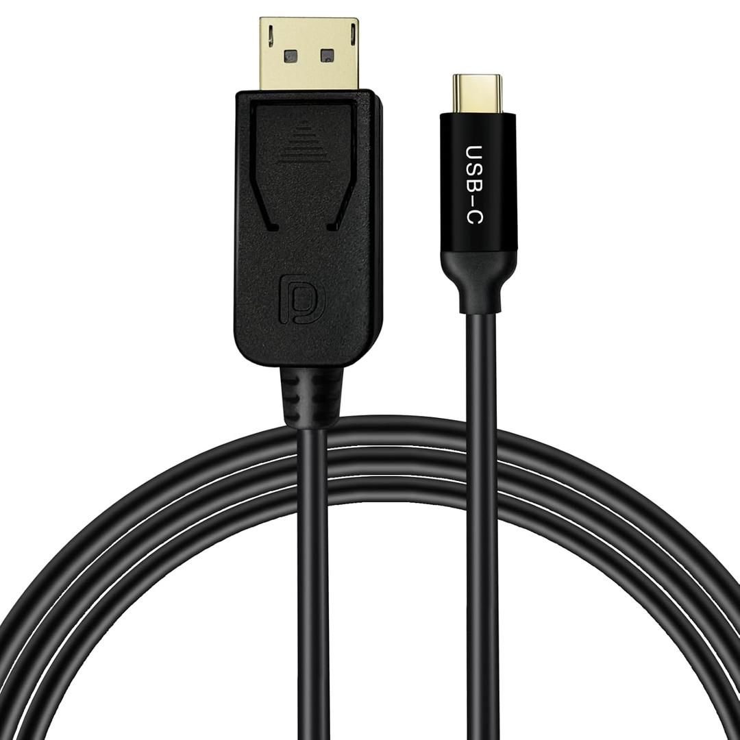 USB C to DisplayPort 1.4 Cable,Support 8K@60Hz, 4K@240Hz USBType C to DP Cable(Thunderbolt 4 to DisplayPort Cable, DisplayPort to USB-C Cable) for iPhone 15 MacBook (USB C to DP unidirectional)