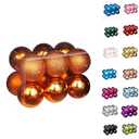 Emopeak 12Pcs Christmas Balls Ornaments for Xmas Christmas Tree - 4 Style Shatterproof Christmas Tree Decorations Hanging Ball for Holiday Wedding Party Decoration (Orange, 3.2"/ 8CM)