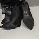 Elisabet Tang 4 inch Women's Knee High Long Boots, Stiletto Tall Pointed Toe Heeled Boot Leather Suede Comfortable Sexy (9, Brave Black)