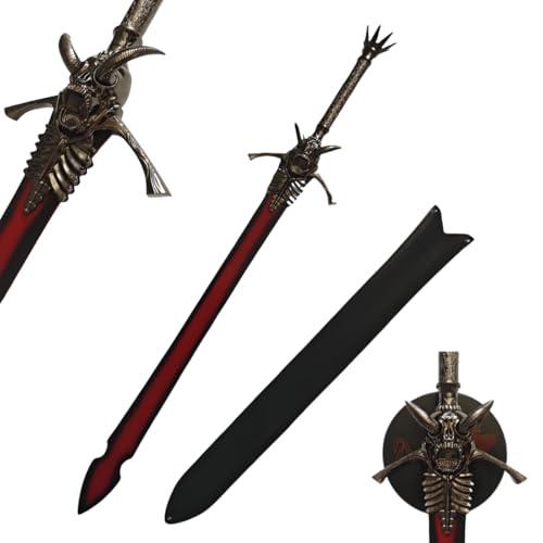 Rebellion/Rebellious Blade - Premium Fantasy-Themed Display Sword - Stainless Steel Blade, Zinc Alloy Guard, 136.5cm/53.74" Length, Hand Forged with Exquisite Detail (with Hanging Board)