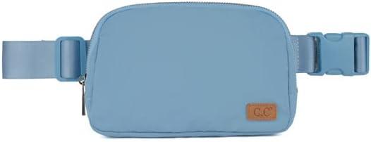 C.C Belt Bag Fanny Pack Crossbody Bags Fashion Waist Packs with Adjustable Strap Gifts for Women (BG-4253) (Steel Blue)