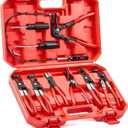 Orion Motor Tech Hose Clamp Pliers, Long Reach Wire Spring Hose Clamp Pliers Remover for Automotive Coolant Radiator Heater and Water Hose with Band Flat or Large Clamps (Red)