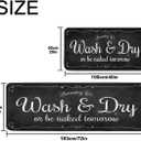 Laundry Room Long Mat Area Rug Non-Slip Floor Mat Waterproof Farmhouse Carpet for Kitchen 40" x 20"(Black-2)