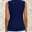 PRETTYGARDEN Blazer Vest Tops for Women Sleeveless Button Down Business Casual Outfits Work Suit Vests Waistcoat (M)