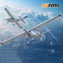 Fms Rc Planes for Beginners Remote Control Airplane for Adults Single-Engine Propeller Airplane 1500MM Cessna 182 Red 6 Channel Hobby Rc Airplanes PNP (No Radio, Battery, Charger)
