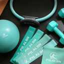 Pilates Ring Set - Studio-Grade Anti-Deformation Pilates Kit - Pilates Equipment for Home Workout - 14'' Pilates Ring, Pilates Ball, 2 Dumbbells, 5 Resistance Bands for Toning Arms, Thighs