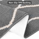 Mud Mats for Dogs Large, Dirt Trapper Mud Mats for Dogs Indoor Entrance for Food and Water Non-Slip Dog Bed Machine Washable Door Mat Indoor for Muddy Paws 35"x24" Grey (Grey Wave Pattern)