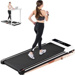 GTRACING Walking Pad with Incline, Under Desk Treadmill for Home, Portable Treadmill with Remote Control LED Display, 2.5 HP Quiet Walking Pad with APP Shock Absorption Design, 300 Lbs Capacity White