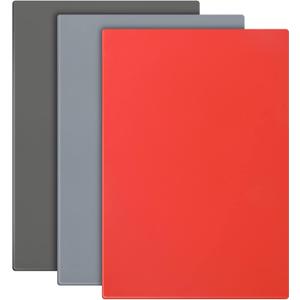 Tondiamo 3 Pcs Rubber Stamp Sheets for Laser Engraving Machine, A4 Rubber Stamp Sheets for Laser Cutter Soft to Make, 2.3 mm(Red, Dark Gray, Light Gray)
