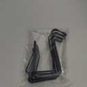 Oudain 4 Pack Wire Cubicle Hooks for Coat Wall Panel Over Cubicle Hanger Accessories for Office Partition Door Picture (Black)