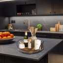 Lazy Susan Organizer 2 Pack for Table Top, 10'' and 9'' Wooden Lazy Susan Turntable Organizer for Cabinet Pantry Kitchen Countertop Organizer Spice Organization