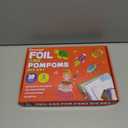 PARTYWIND Foil Pom Poms Art for Kids - Unicorns Princesses Ocean DIY Creative Craft Kits, Travel Toys, Party Favors, School Supplies, Birthday Gifts for Girls Boys Ages 4, 5, 6, 7, 8, 9, 10, 11, 12