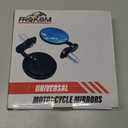 Frokom Universal Motorcycle Mirrors, 3 Inch 7/8" Handle Bar End Rearview Convex Mirrors Compatible with Harley Davidson, Honda, Scooter, Suzuki, Yamaha, Kawasaki, Victory, and More (Round)