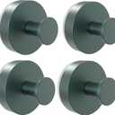 Vacuum Suction Cup Hooks for Shower 4 Pack, Heavy Duty Aluminum Alloy Towel Hooks for Bathroom Kitchen Glass Tile Mirror Wall No Drill Removable Robe Loofah Coat Suction Hooks Hanging-Green