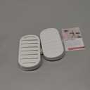 NICAVKIT 2 Pack Shower Soap Dish Holder with Lid, Bar Soap Holder with Drain, Wall Mounted Soap Box Container for Shower, Bathroom, Bathtub, Kitchen Sink, Adhesive Included