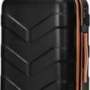 Hardside Carry On Luggage 22x14x9 Airline Approved with Spinner Wheels, Lightweight 20-inch Carry-On Suitcase for Men & Women, Black