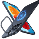 TORRAS Magnetic Slim Fit for iPhone 16 Pro Case with Stand, Compatible with MagSafe, Builtin Stash Stand, Ultra Thin 16 Pro Case, Lightweight AntiScratch Matte Hard Phone Case 6.3 inch, Black