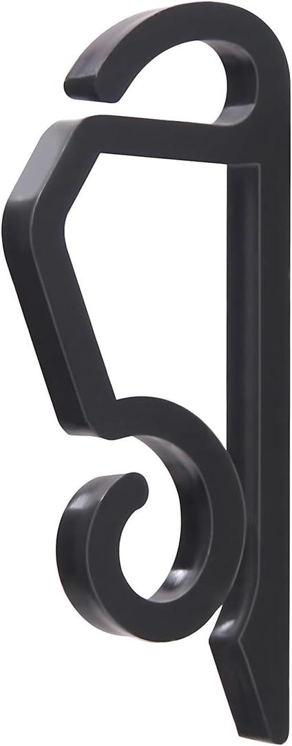 Coideal Christmas Light Clips Outdoor - 200 Pcs Holiday Lights Clip Plastic Gutter Hooks Outside Xmas Light Hangers for Hanging Christmas Halloween Decor (Black)