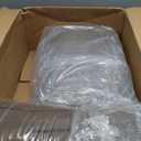 Barydat 4 Pack High Back Chair Cushion Indoor Outdoor Tufted Seat and Back Chair Rocking Pads Lounge Porch Seat Cushion with Ties for Patio Furniture, 43.4 x 21 x 3.3 Inch (Coffee)