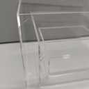 3Pcs Clear Acrylic Risers Display Stand, Buffet Risers with Hollow Bottom, Acrylic Cube Box for Figures Jewelry Perfume Handbag Food Dessert Party Show Christmas Decor(Clear-3pcs)