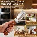 2Pcs Multi-Functional Vegetable Peeler,Zero Snag Wooden Peeler,Zero Snag Wooden Kitchen Tool with Bottle Opener,Ultra-Sharp Stainless Steel Peelers for For Vegetables Fruits