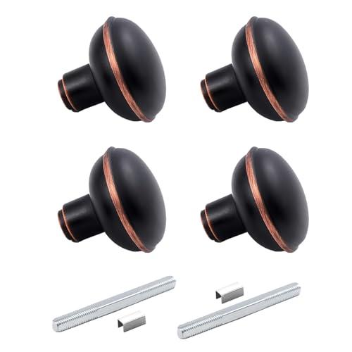 newliplace 2 Pack Vintage Style Door Knob Set with Spindle, Antique Old Door Knobs Replacement Set for Mortise Lock Interior Doors, Oil Rubbed Bronze