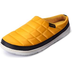 LazyStep Men's Slip on Slippers Indoor Outdoor House Shoes Memory Foam Clogs for Men (Yellow, M)