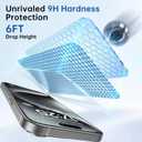 SYNCWIRE Screen Protector for iPhone 15 Pro, Shatterproof Tempered Glass [Easy Installation Frame] [9H Hardness] [99.99% HD Clear] [Case Friendly] [Bubble Free] for Apple iPhone 6.1 inch, 3 Pack