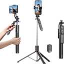 Gimbal Stabilizer - Master Every Move, 67" Selfie Stick Tripod for iPhone, Extendable Travel Tripod with 360 Panoramic Shot with Remote, Foldable Phone Stand for iPhone/Android