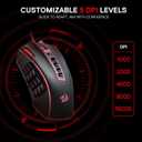 Redragon M990 MMO Gaming Mouse, 32000 DPI High Precision Wired RGB Gamer Mouse w/23 Programmable Buttons, 16 Side Macro Keys, Software Supports, Aluminum Base