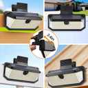 LUHLEE 416 LEDs Clip On Solar Lights Outdoor, 1500LM & 300 Angle Bright Motion Sensor Outdoor Lights with 3 Lighting Modes, IP65 Waterproof Flood Solar Light for Fence, Patio, Backyard, Gutter 1Pack