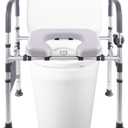 Adjustable Raised Toilet Seat with Handles - FSA HSA Eligible Toilet Riser for Seniors & Handicap, Fits Any Toilet, Supports 400lbs