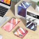 2 x Foluu Slim Fit Case for Samsung Galaxy Z Flip 7, with Front Built-in Screen Protector, Hard PC Back Protective Cover for Samsung Galaxy Z Flip7 5G 2025 (Clear)