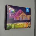 POOFZY Permanent Outdoor Lights for House,150ft RGB+IC Smart Outdoor Decor, 50 Scene Modes,App/Remote Control,IP67 Waterproof,for Christmas,Halloween,Daily & Holiday Party Decor,House Roof Lighting