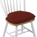 Klear Vu Gripper Omega Non-Slip Windsor Chair Cushions with Skid-Proof Seat Pad for Dining Room, Kitchen, and Office Use, 16x15 Inches, 2 Count (Pack of 1), Flame