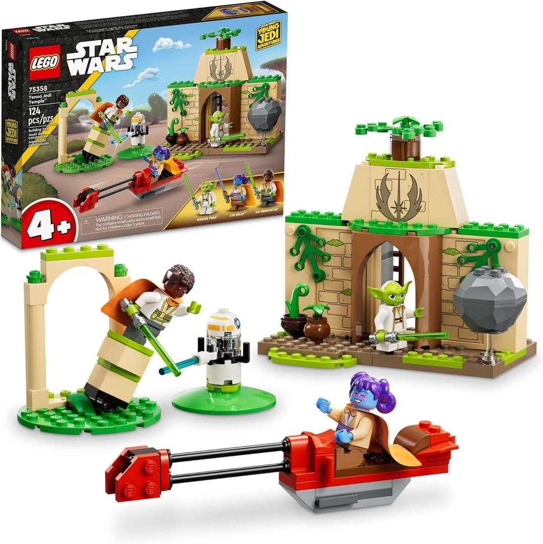 LEGO Star Wars Tenoo Jedi Temple 75358 Building Toy with Kai Brightstar and Yoda Figures, Star Wars Toy Starter Set with Easy and Playful Builds, Birthday Gift for 4 Year Olds