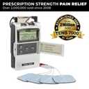 TENS 7000 Digital TENS Unit with Accessories and 48 Electrode Pads - TENS Unit Muscle Stimulator for Back Pain Relief, General Pain Relief, Neck Pain, Sciatica Pain Relief, Nerve Pain Relief
