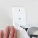 Legrand - OnQ 1 Port Single Gang Wall Plate, Ethernet Wall Plate, High-Impact Flame-Retardant Plastic, Screw-In Decorator Keystone Wall Plate, White, 10 Pack, WP3401WH10
