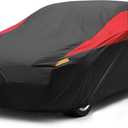 Car Cover Waterproof All Weather,Outdoor Car Cover for Automobiles,Full Exterior Cover Windproof Outdoor car Cover UV/Snow/Hail/Dust Protection Fit Sedan-Length 190" to 209" (Red)