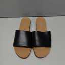 Soda Women Flip Flops Slides Slip-On Sandals Peep Toe Single Band BOARD Black 10