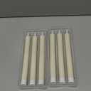 Cathedral Brand White Molded Stearine Candles Short 4's with Self-Fitting Ends, 7/8 Inch x 11 3/4 Inch, Box of 24