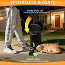 Snagle Paw Metal Dog Pooper Scooper Set,Poop Scooper for Large/Small Dogs with 38.2" Long Handle Tray & Spade,12L Dog Poop Trash Can for Yard with OdorLock Lid & Carbon Filter, Includes 40 Waste Bags