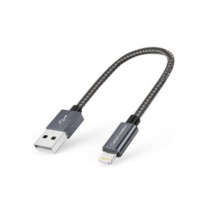 CableCreation Short iPhone Charger Cable 0.5FT/0.15m, USB A to Lightning Cable, Lightning to USB Data Sync Cord [MFi Certified] for iPhone 14/14 Pro, AirPods Pro, iPhone 13/13 Pro/12, iPad Pro, Grey