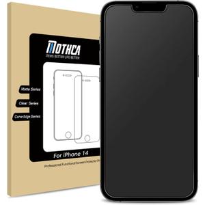 Mothca Matte Glass Screen Protector for iPhone 14 Anti-Glare & Anti-Fingerprint Tempered Glass Clear Film Case Friendly Easy Install Bubble Free for iPhone 14 6.1-inch (2022)-Smooth as Silk