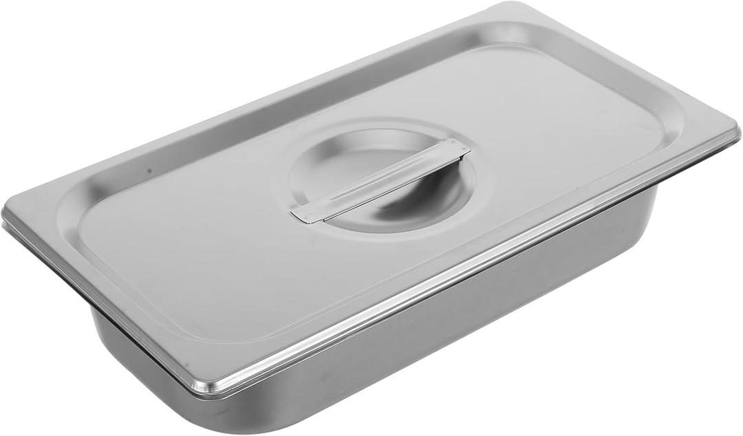 Mobestech Stainless Steel Ice Cream Tub with Lid 13X7X3 Inch Reusable Ice Cream Storage Container for Homemade Desserts Yogurt Fruit Preservation Compact Freezer Box for Refrigerator and Outdoor Use