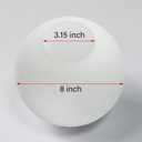 KoKo&Yukina 8 Inch Milk White Glass Globes Shade Frosted Replacement Glass Shades - 3.15" Fitter Opening - Lighting Fixture Replacement, 1 Pack